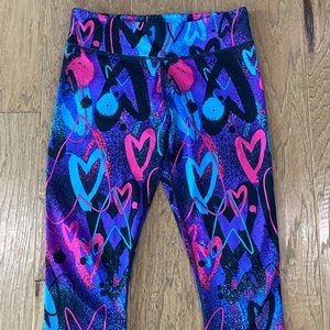 Zumba Fitness Heart Leggings, Size Small
